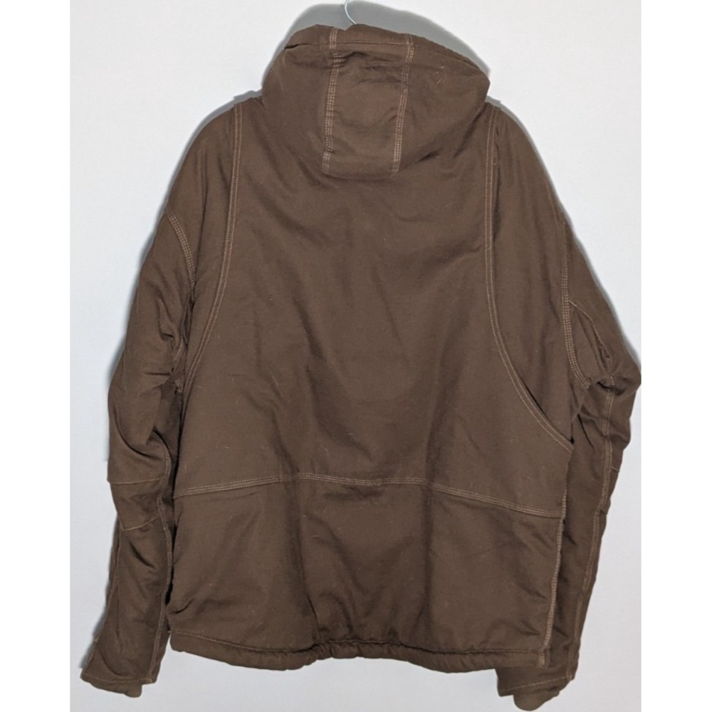 Vintage CE Schmidt Workwear Jacket Men Large/Tall Brown Sherpa Lined Hooded - Picture 10 of 15